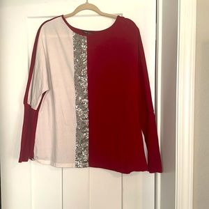 SHEIN Maternity ColorBlock Long-sleeve Shirt